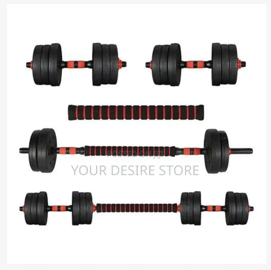 Strong 30kg Dumbbell Set With Barbell Extension