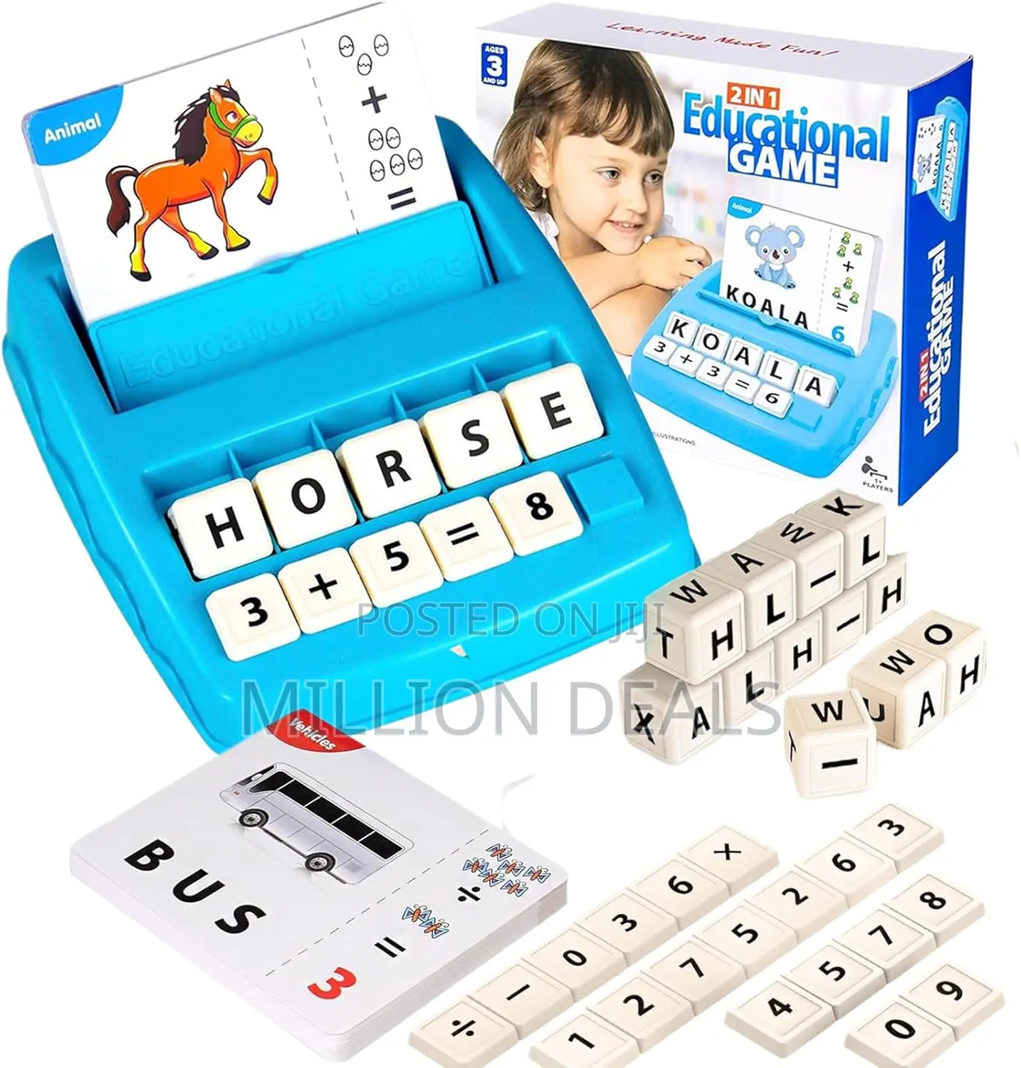 2 In 1 Educational Toys Alphabet Number Toy Ages 3+
