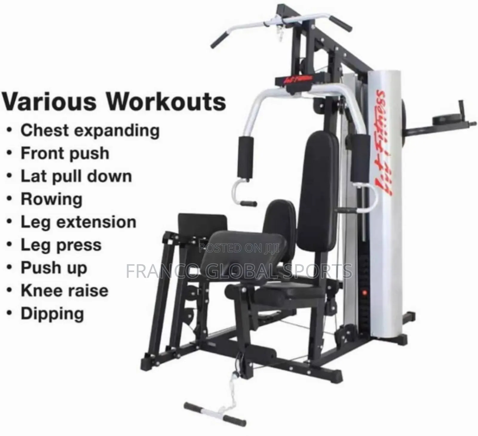 Multi-station Workout Gym With Leg Press