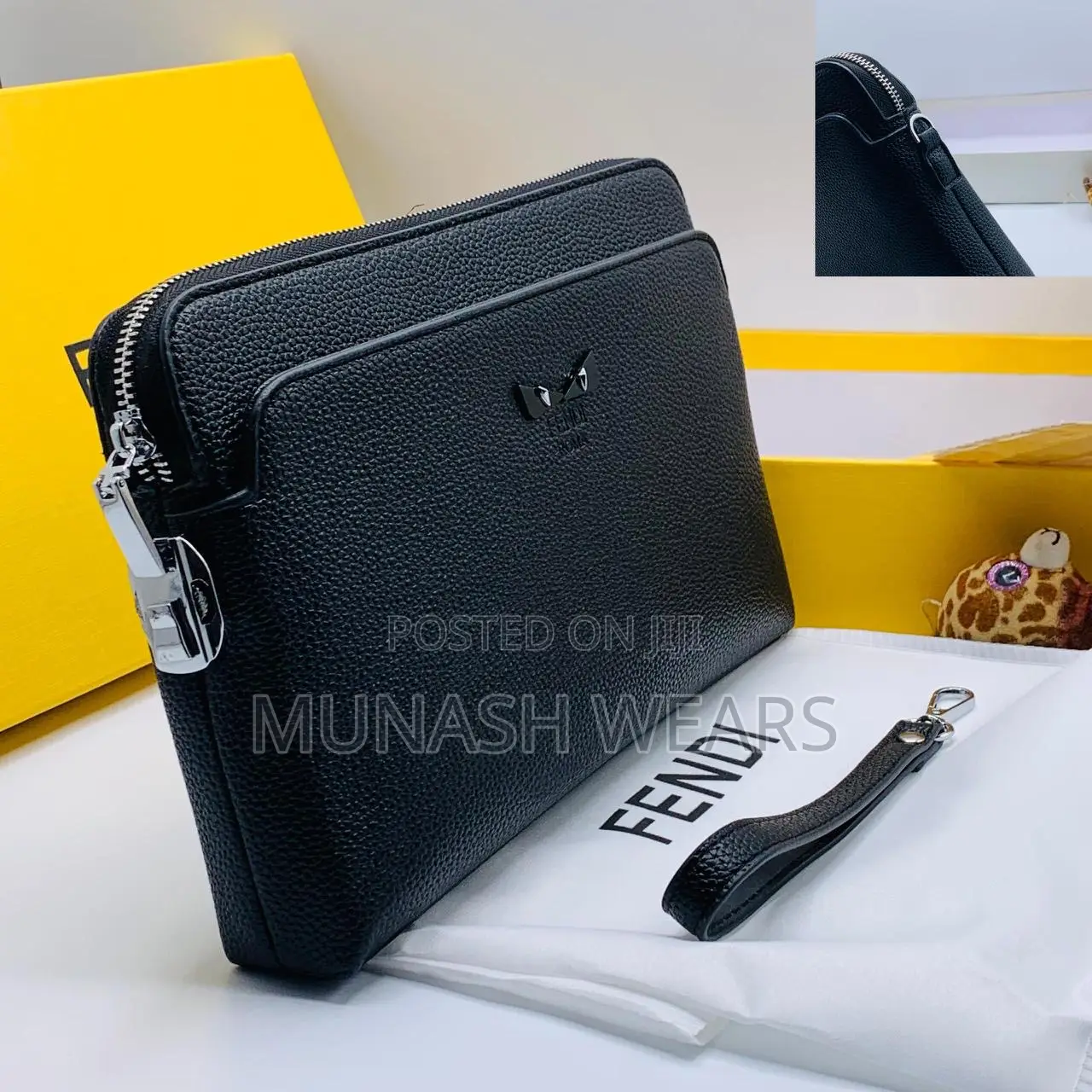 Original Leather Men Purse ,Versace Design