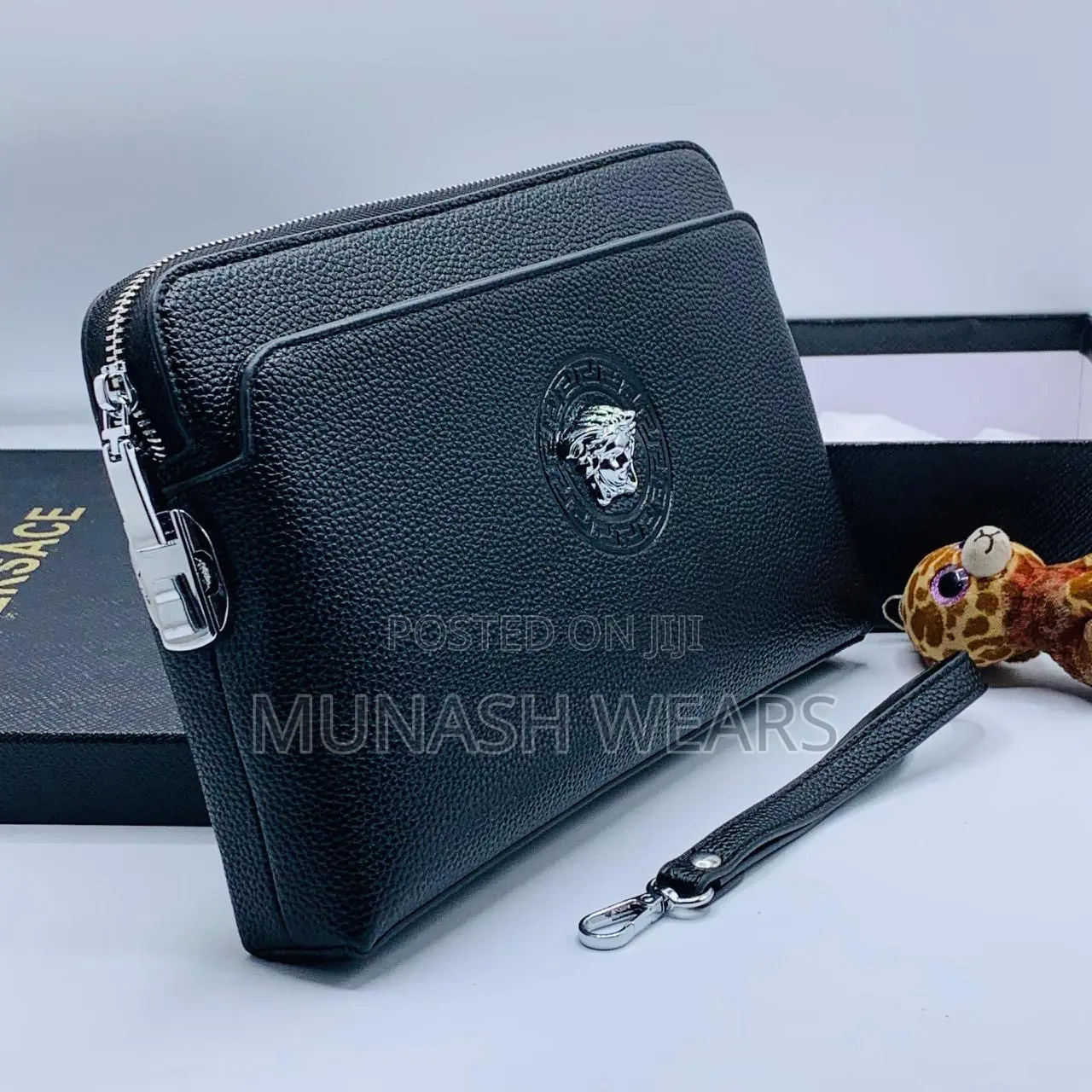 Original Leather Men Purse ,Versace Design