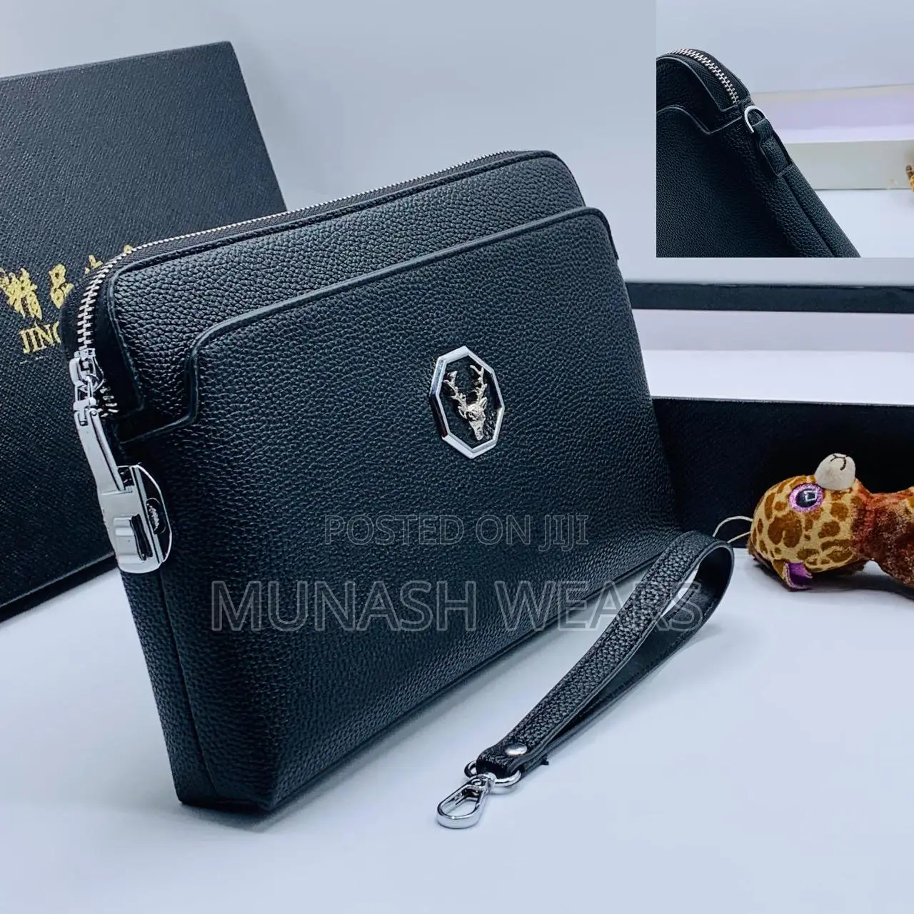 Original Leather Men Purse ,Versace Design