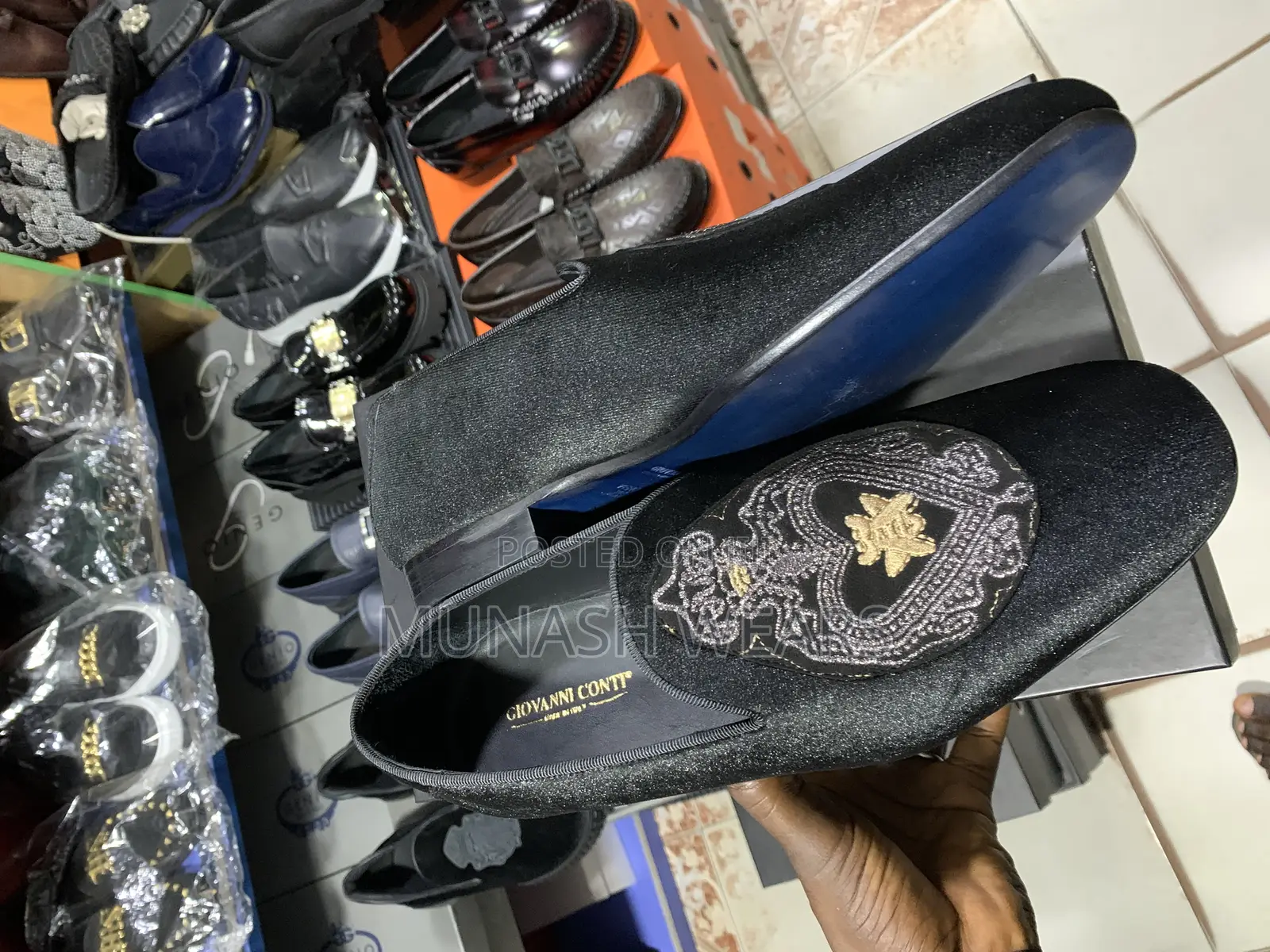 Italian Velvet Giovani Conti Shoes 40-46