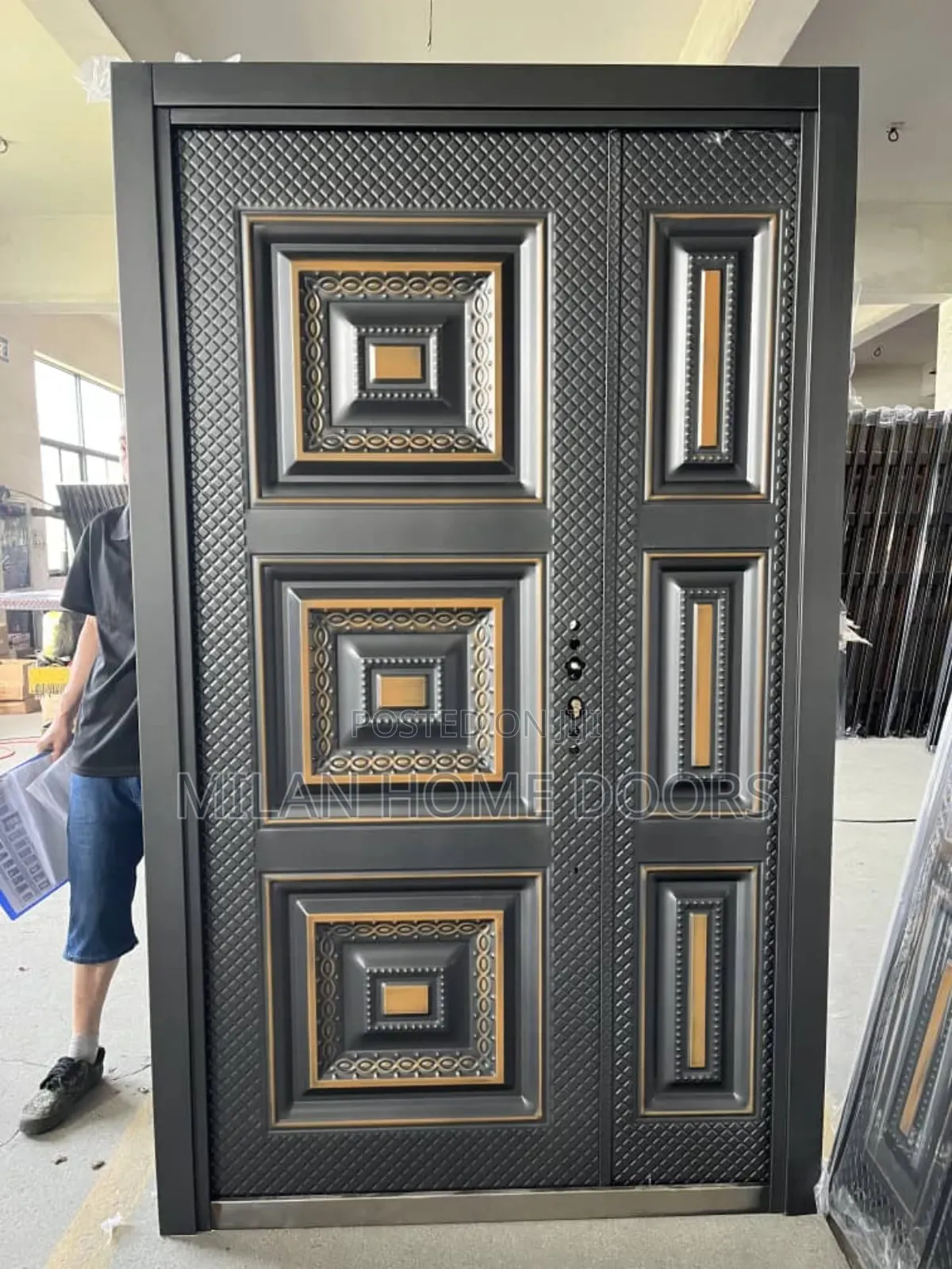 4ft by 7ft Normal Height Tank Security Door 90mm