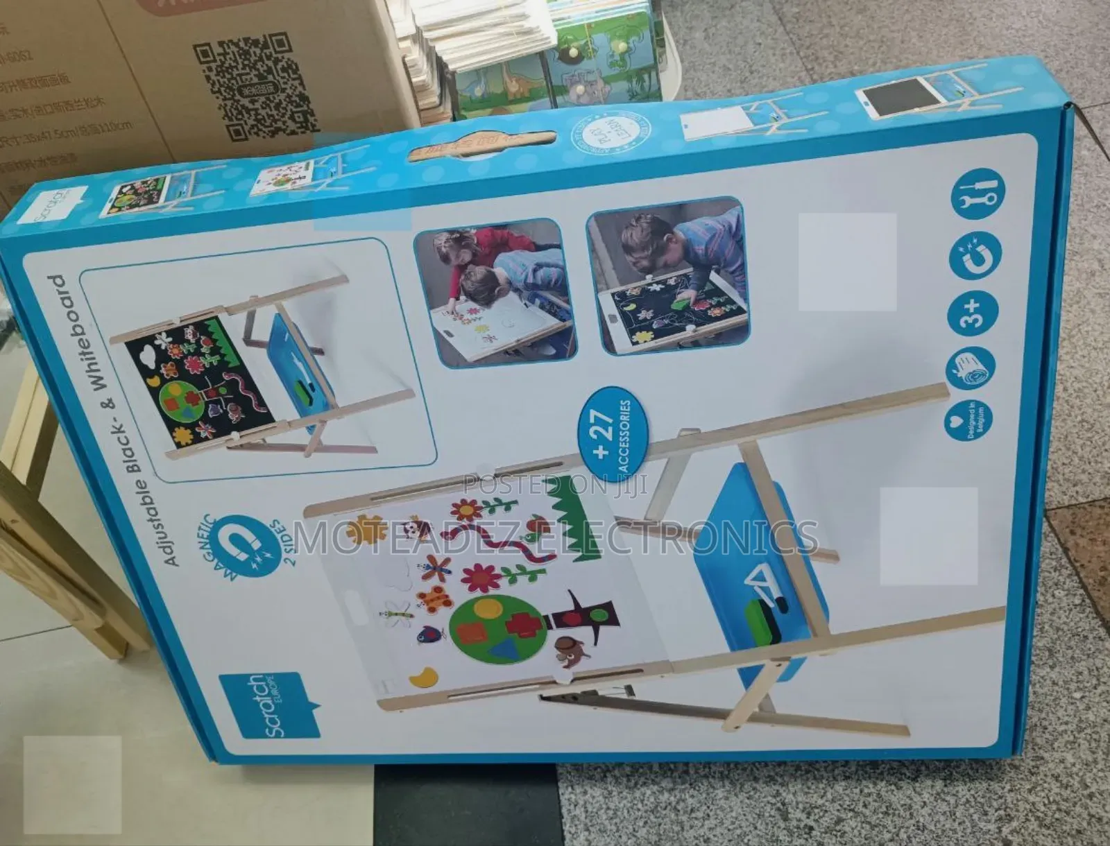Big Size Adjustable Children Double Sided Wooden Learning Board