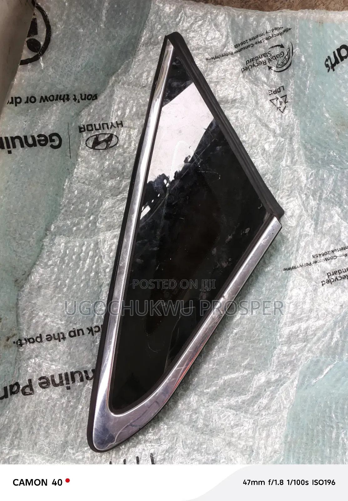Vent Glass for Sonata 2015-2017