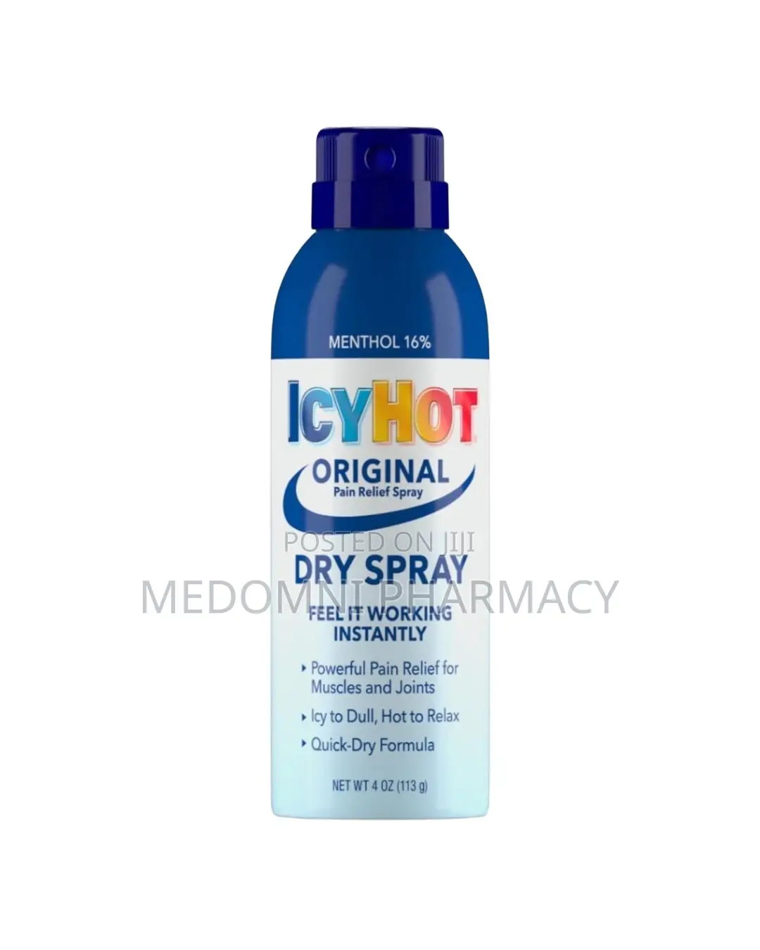 Icy Hot Original Pain Relief Dry Spray 4 Oz
