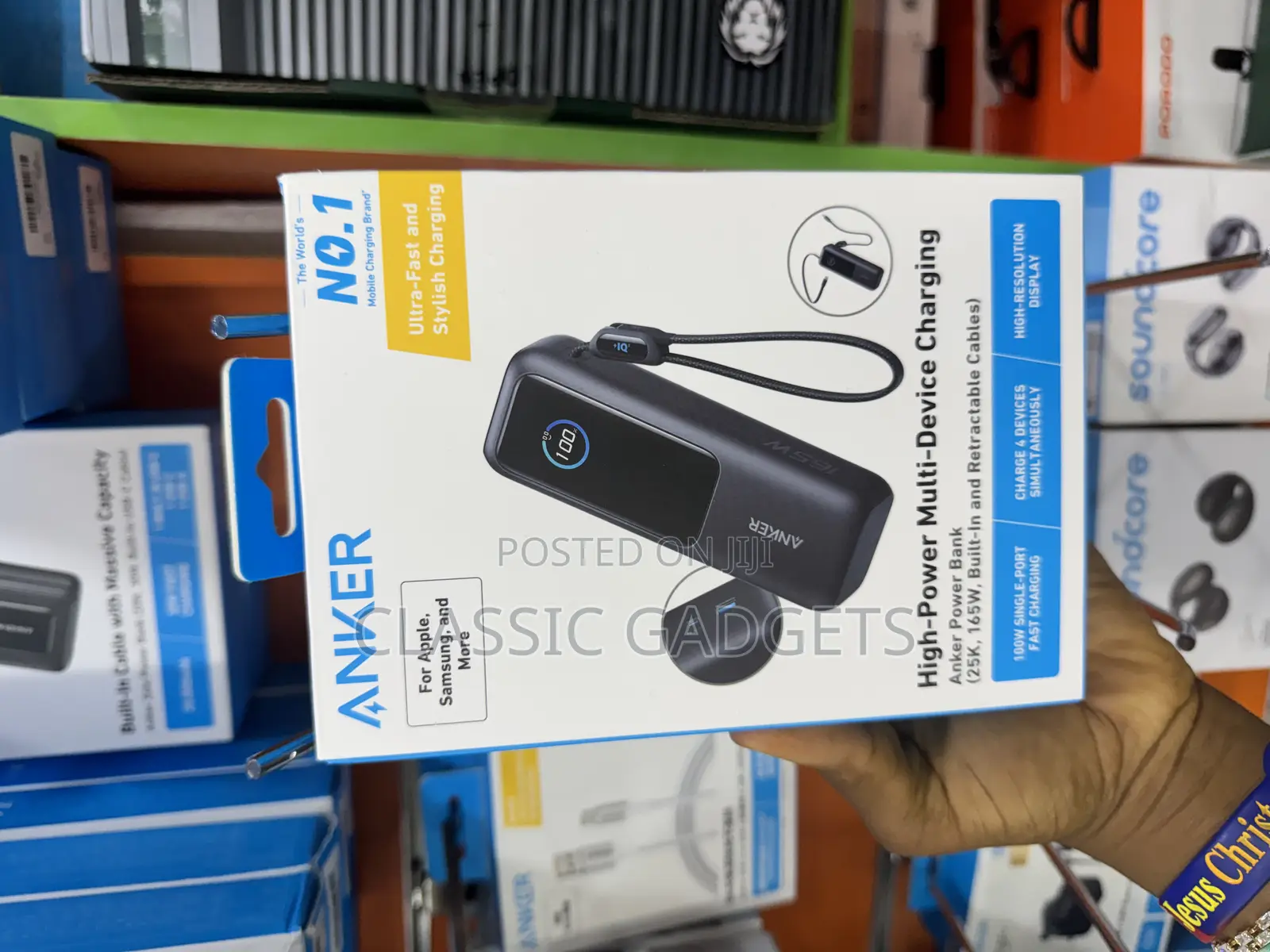 Anker Laptop Power Bank (, 165w, Built-in and Retractable Cables)