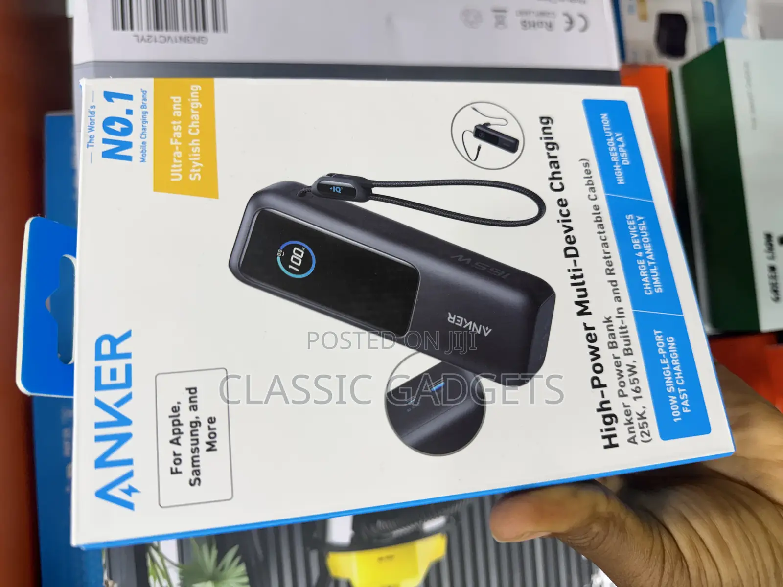Anker Laptop Power Bank (, 165w, Built-in and Retractable Cables)