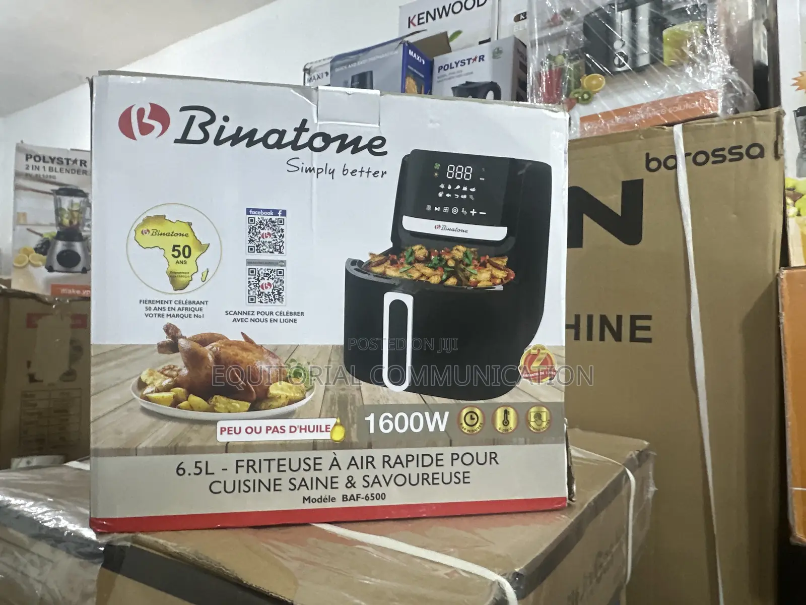 Binatone 6.5l Air Fryer With Digital Timer Temperature Control