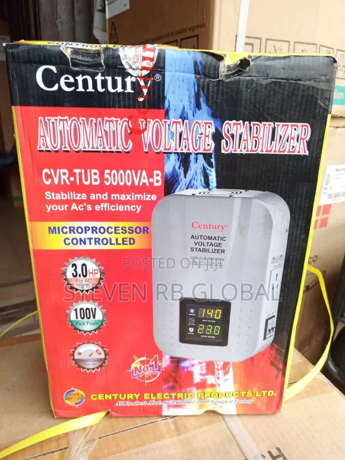 Century 5000w Wall Mounted Automatic Voltage Digital Stabilizer