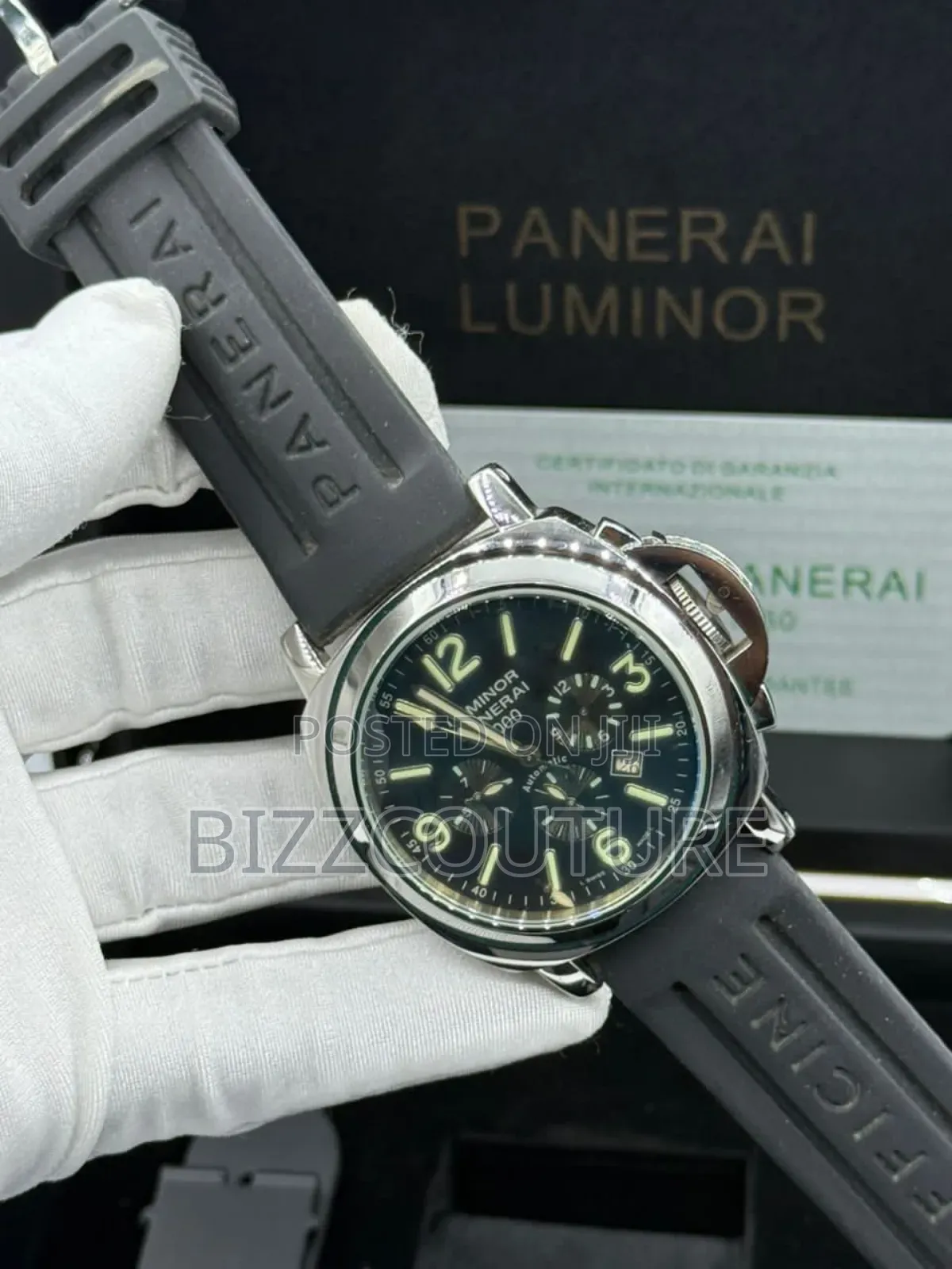 Original Panerai Luminor Black Rubber Strap Watch