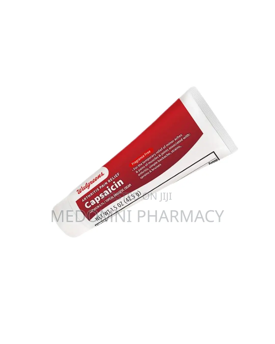 Walgreens Capsaicin Arthritis Pain Relief Cream Fragrance Free, 1.5 Oz
