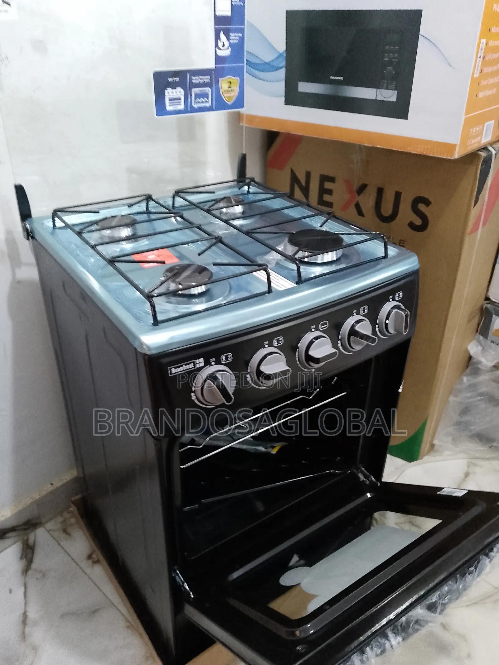 Scanfrost Gas Cooker – Fast Ignition Even Heat