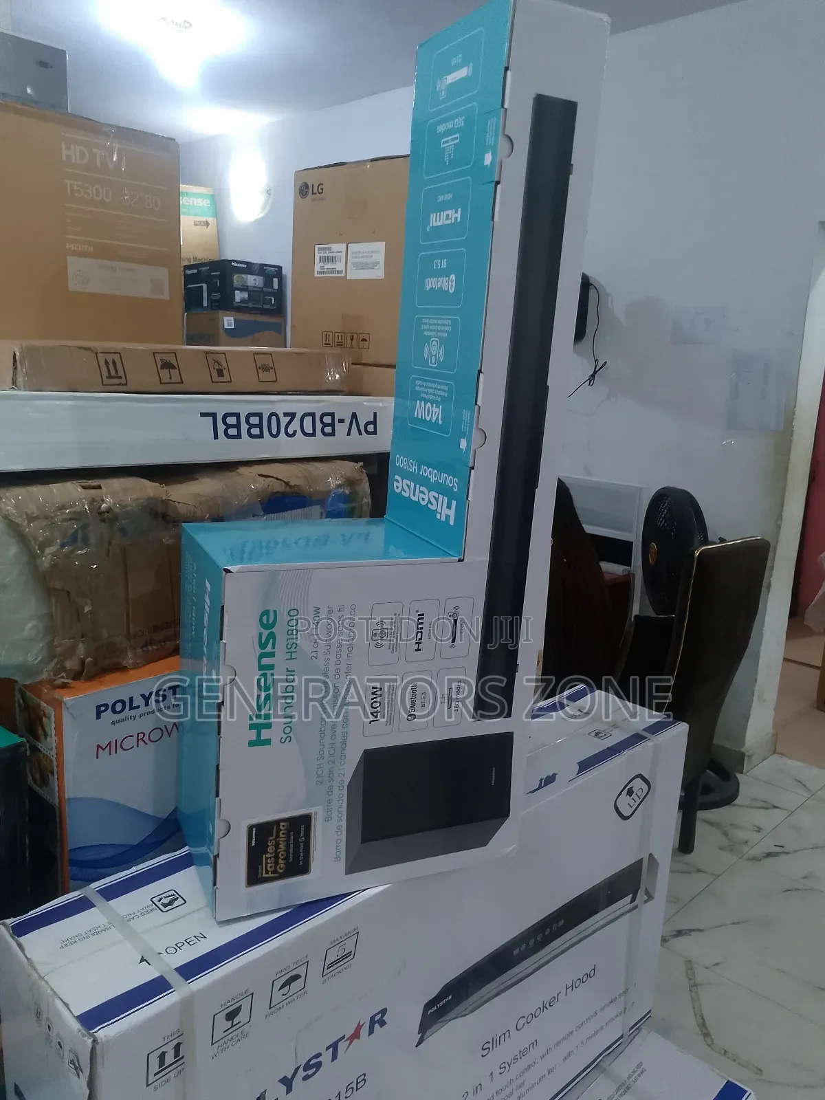 Hisense 140w Sound Bar – Crystal Clear Sound for Tv Music