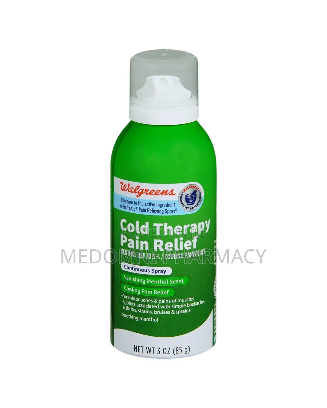 Walgreens Cold Therapy Pain Relief Continuous Spray Menthol, 3.0 Oz
