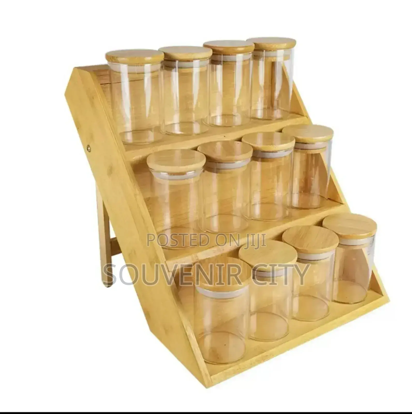 12pcs Spice Jar With 3 Tier Stand