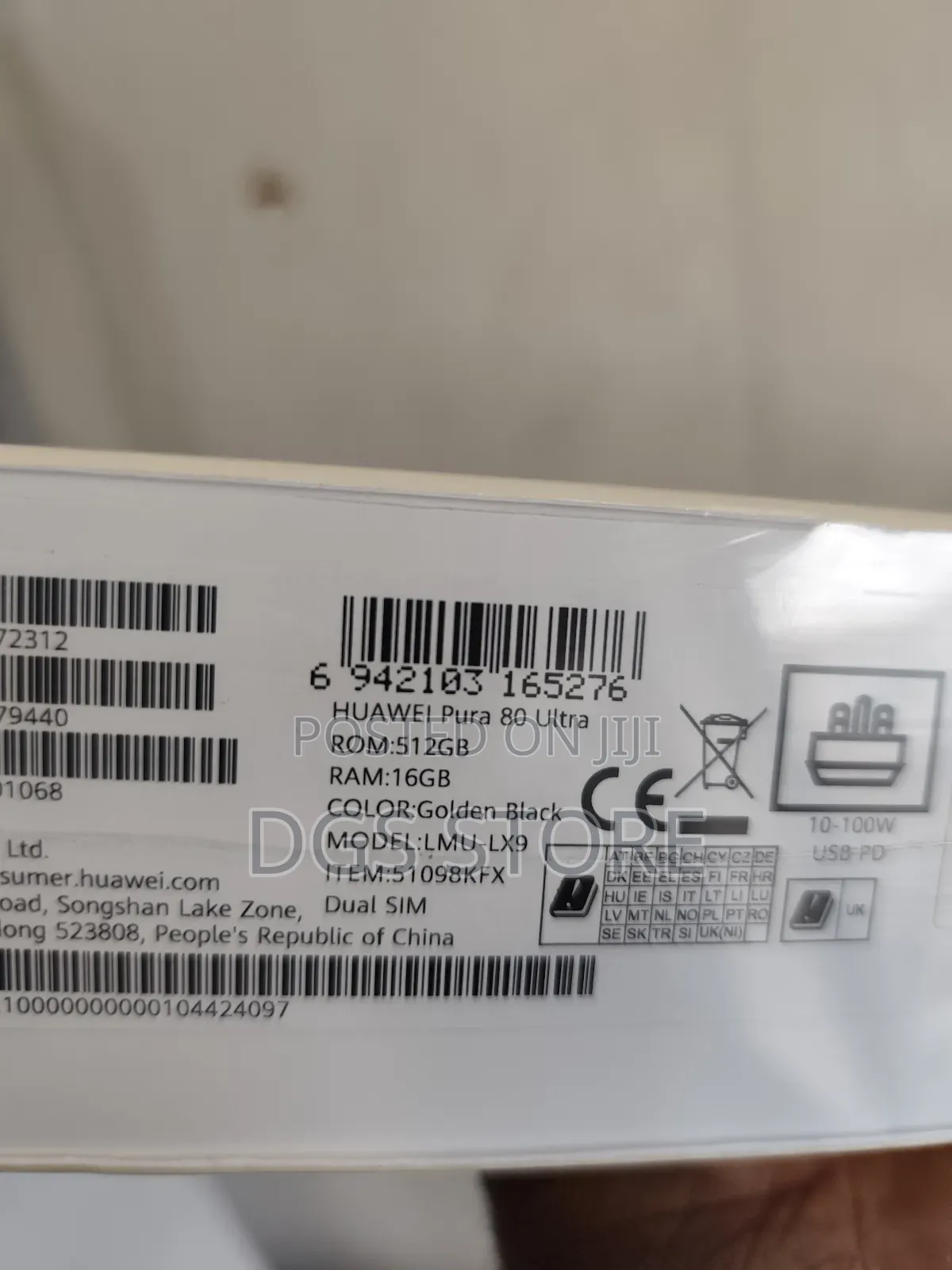 New Huawei Pura 80 Ultra 512 GB Black