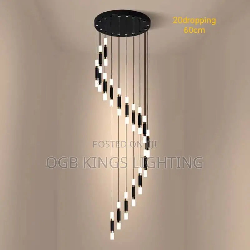 Led Pendantlamp Dual Light Sources Shine Up and Down Droplight Fixture