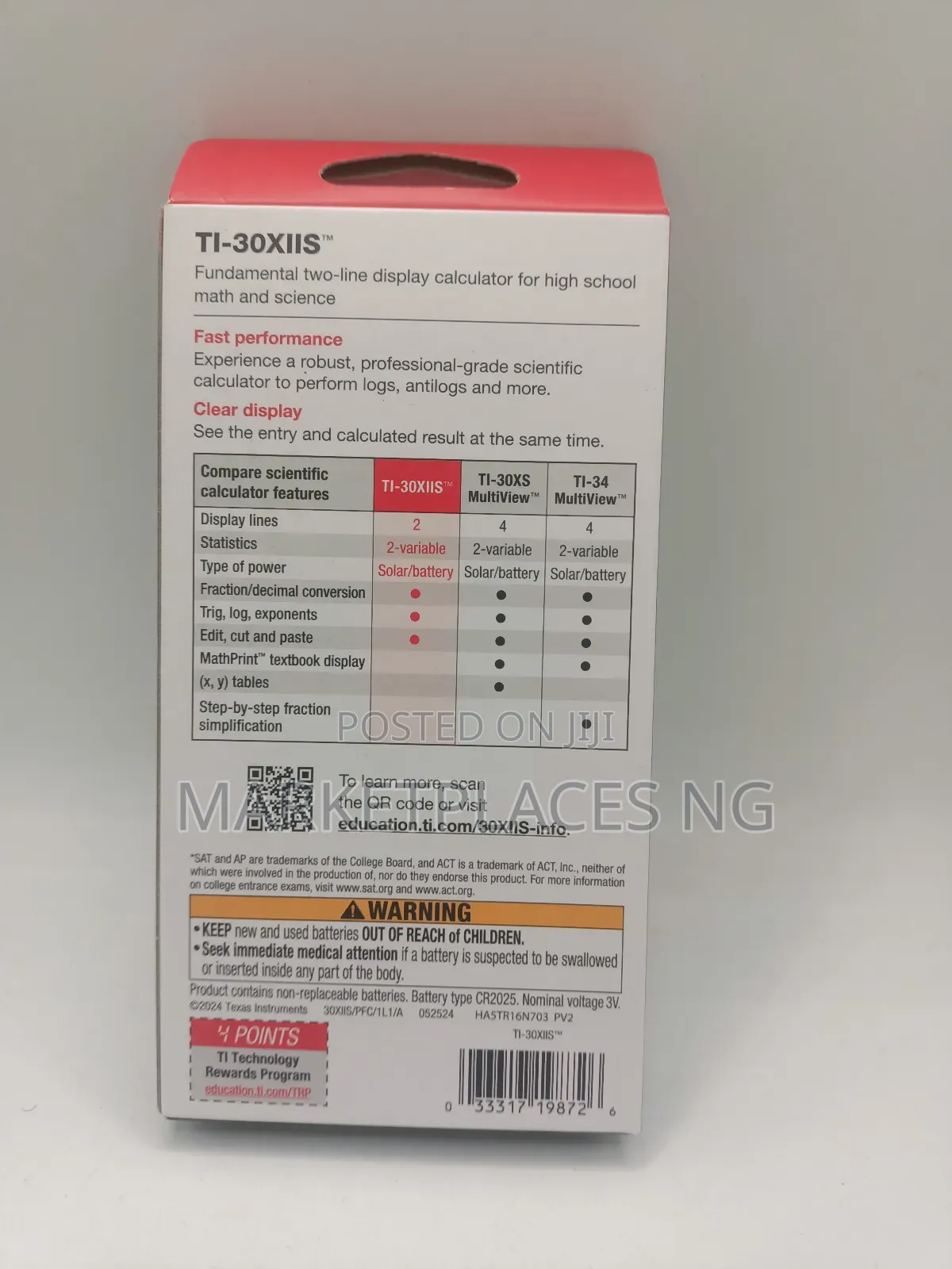 Texas Instruments Ti-30xiis 2-line Scientific Calculator Latest Design
