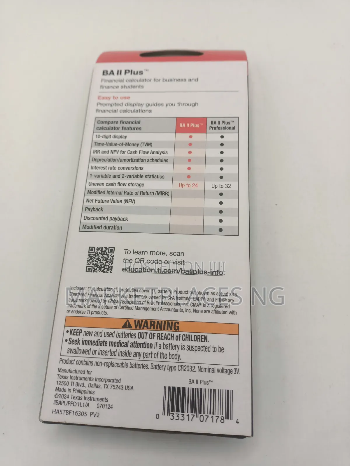 Texas Instruments Ba Ii Plus Financial Calculator Latest Design