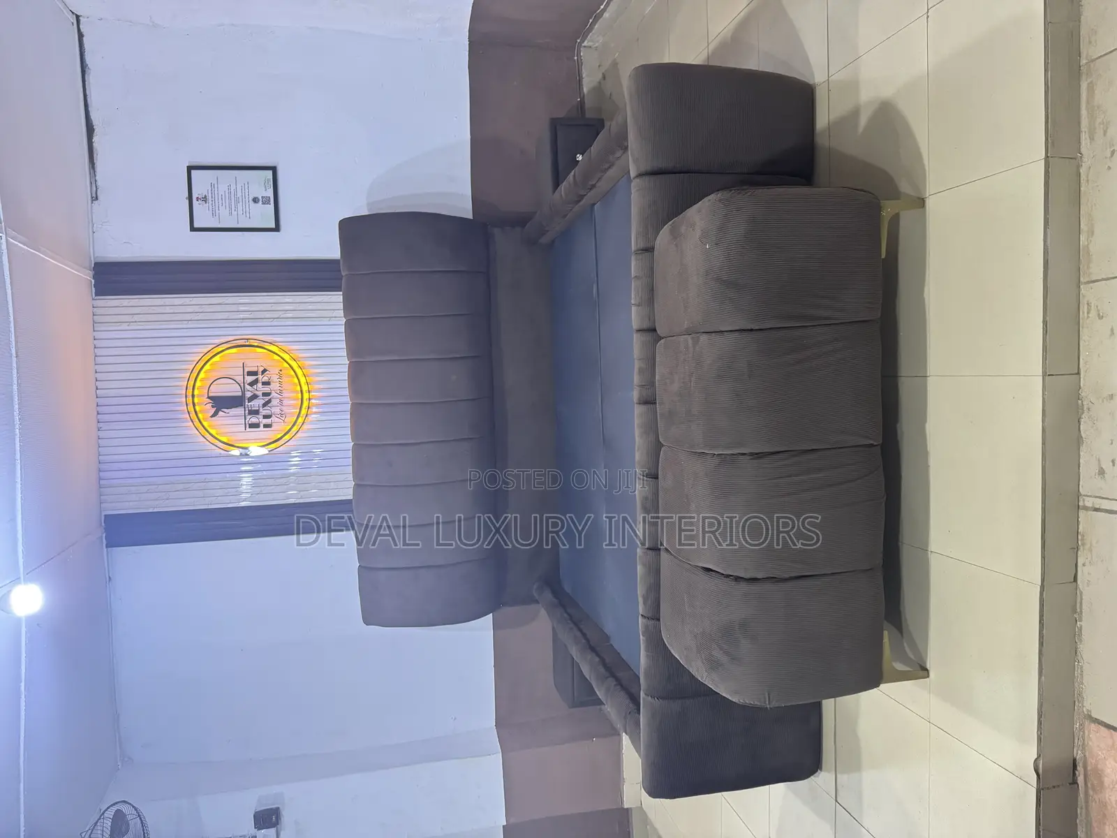 6 by 6 Well-Padded Bedframe With Ottoman and Two Bed Sides