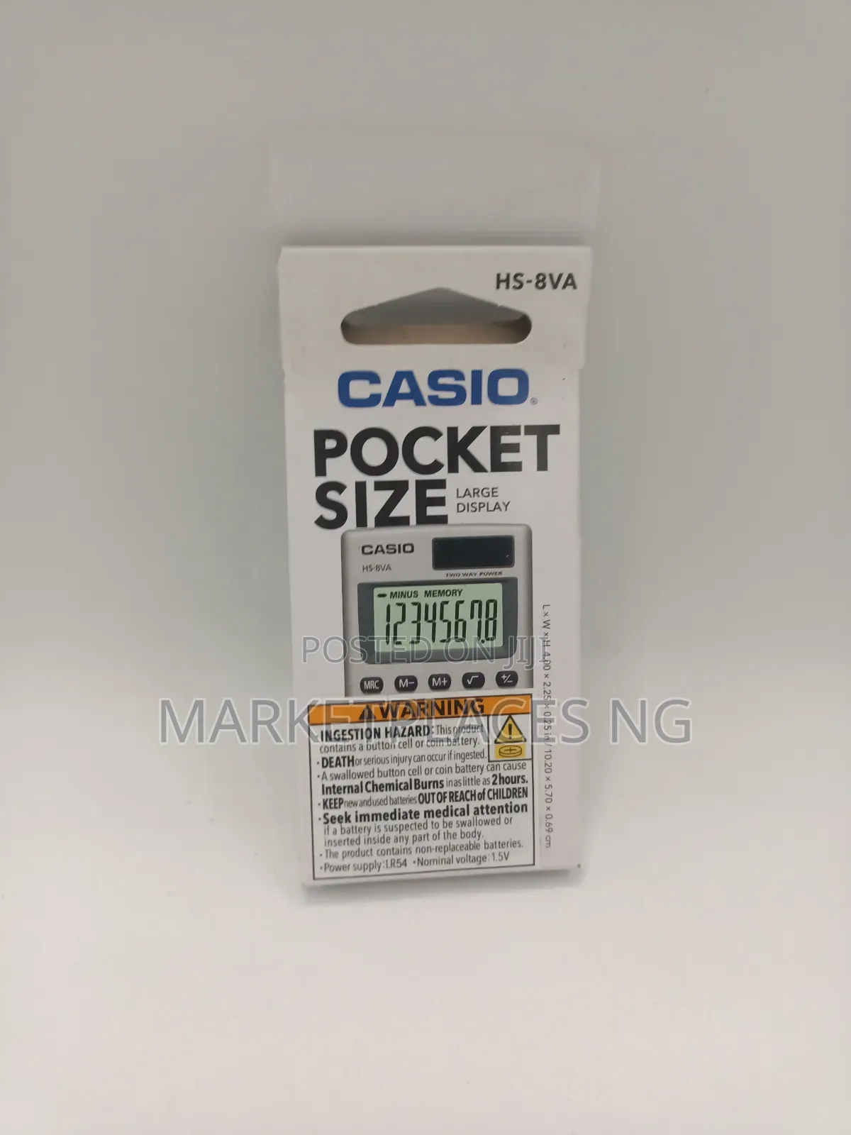 Casio Pocket Calculator Hs-8va Mini 6-Function