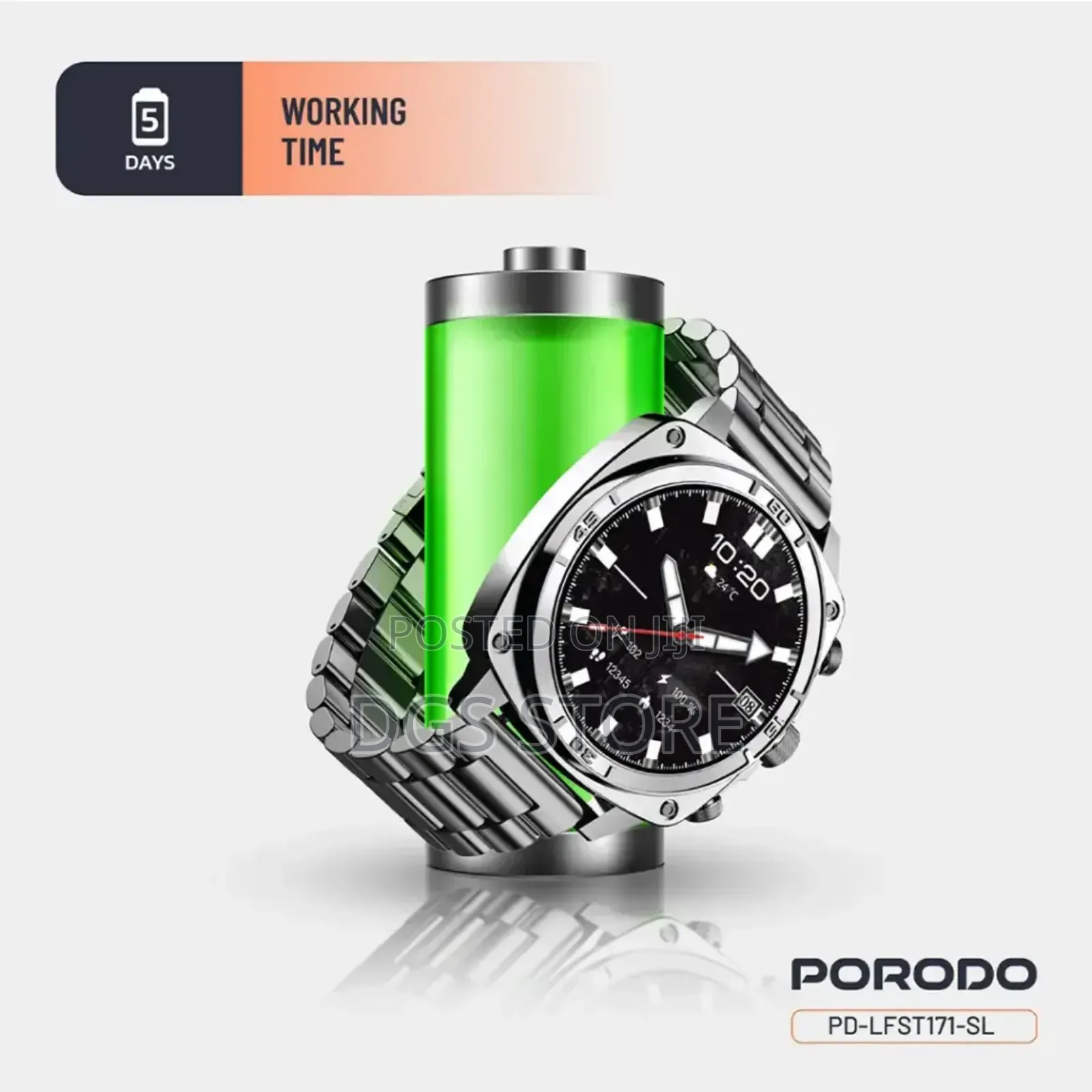 Porodo Chrono Steel Smart Watch