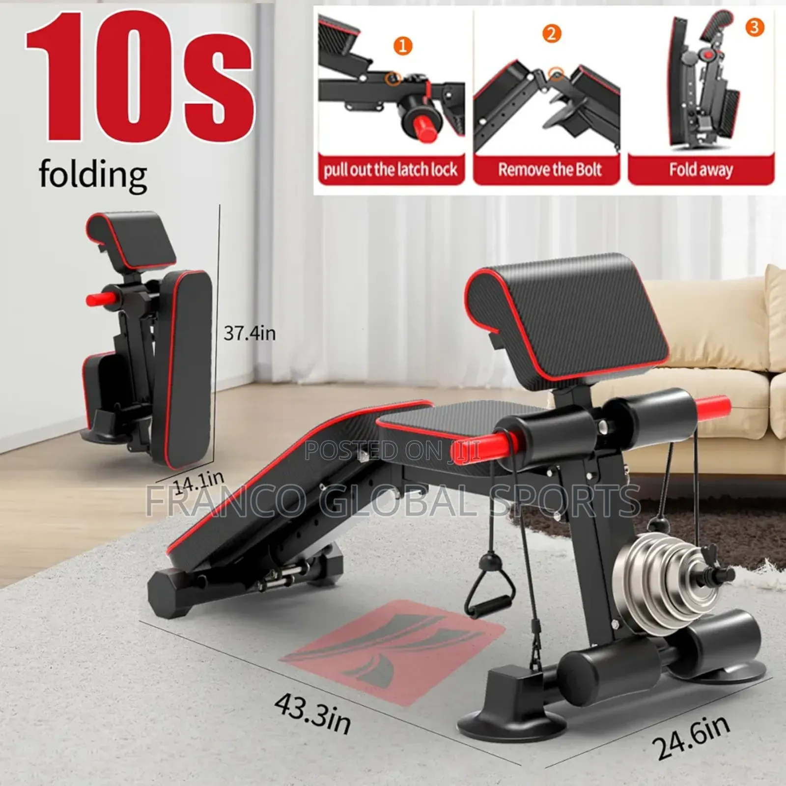 Adjustable Weight Bench for Full Body Workout