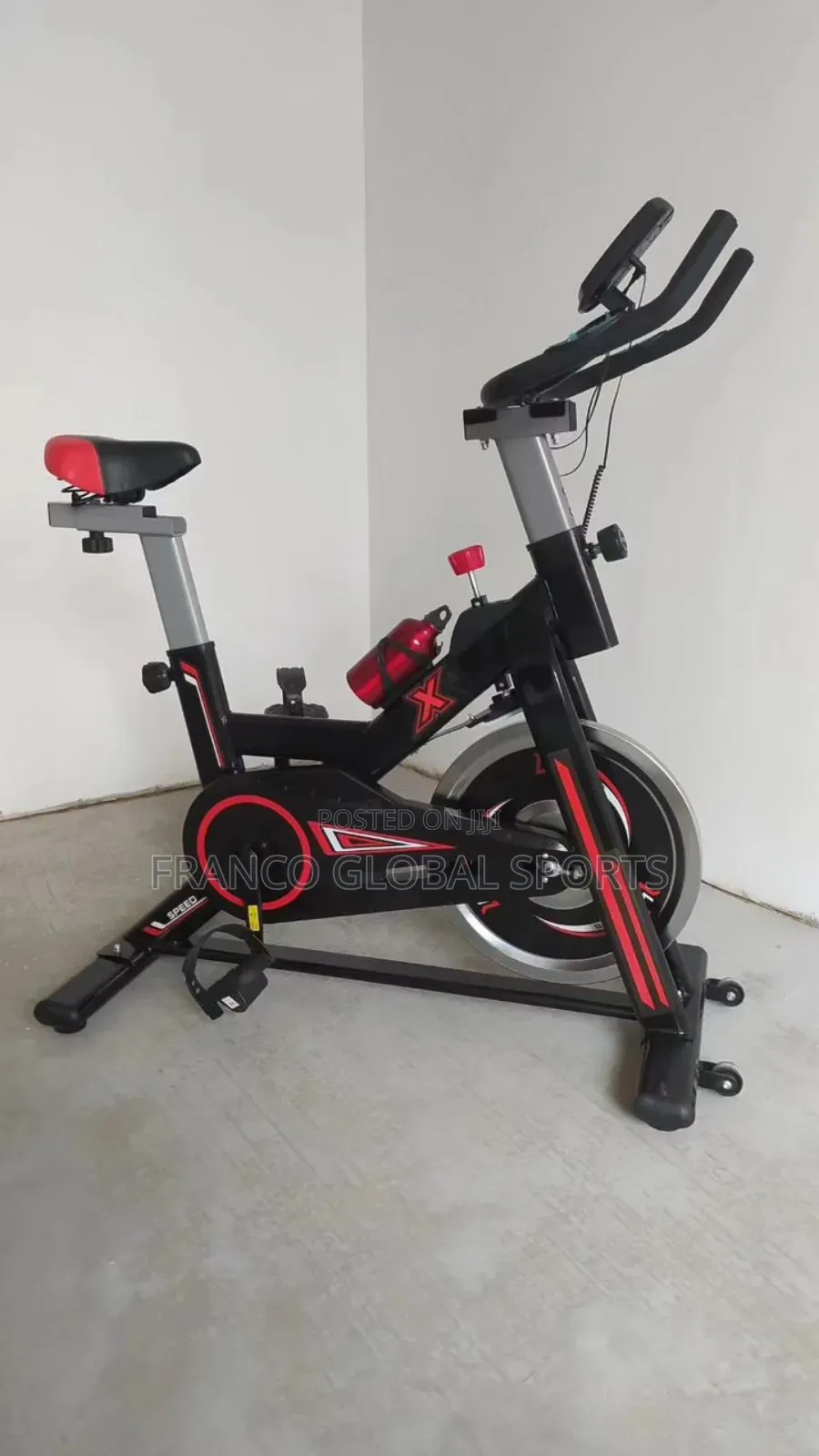 Stationary Indoor Cycling Bike Cardio Gym With LCD Monitor