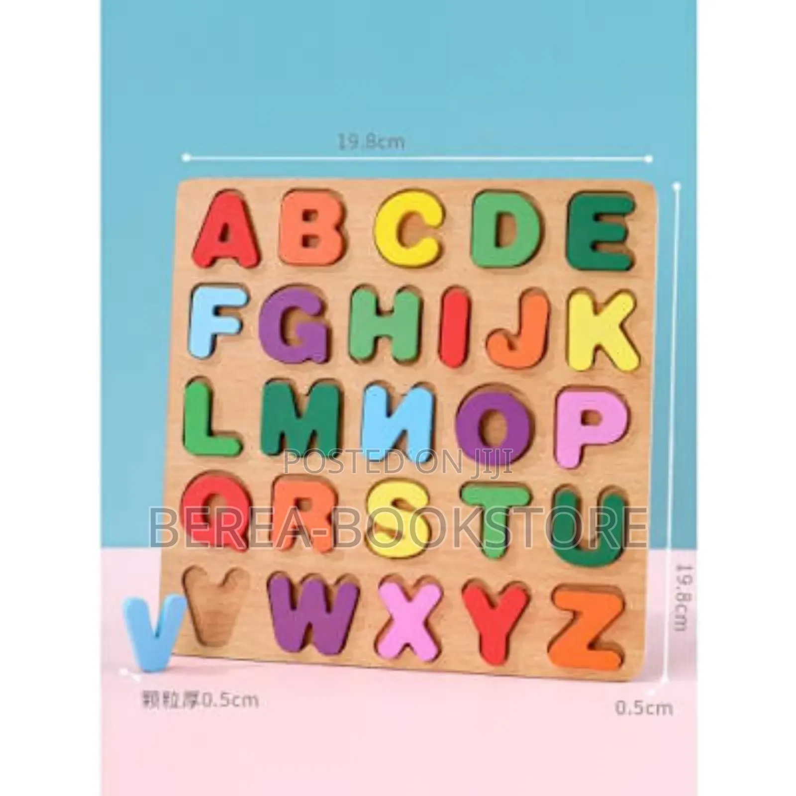 Montessori Wooden Upper Lowercase Alphabet, Shapes and Numbers Puzzl
