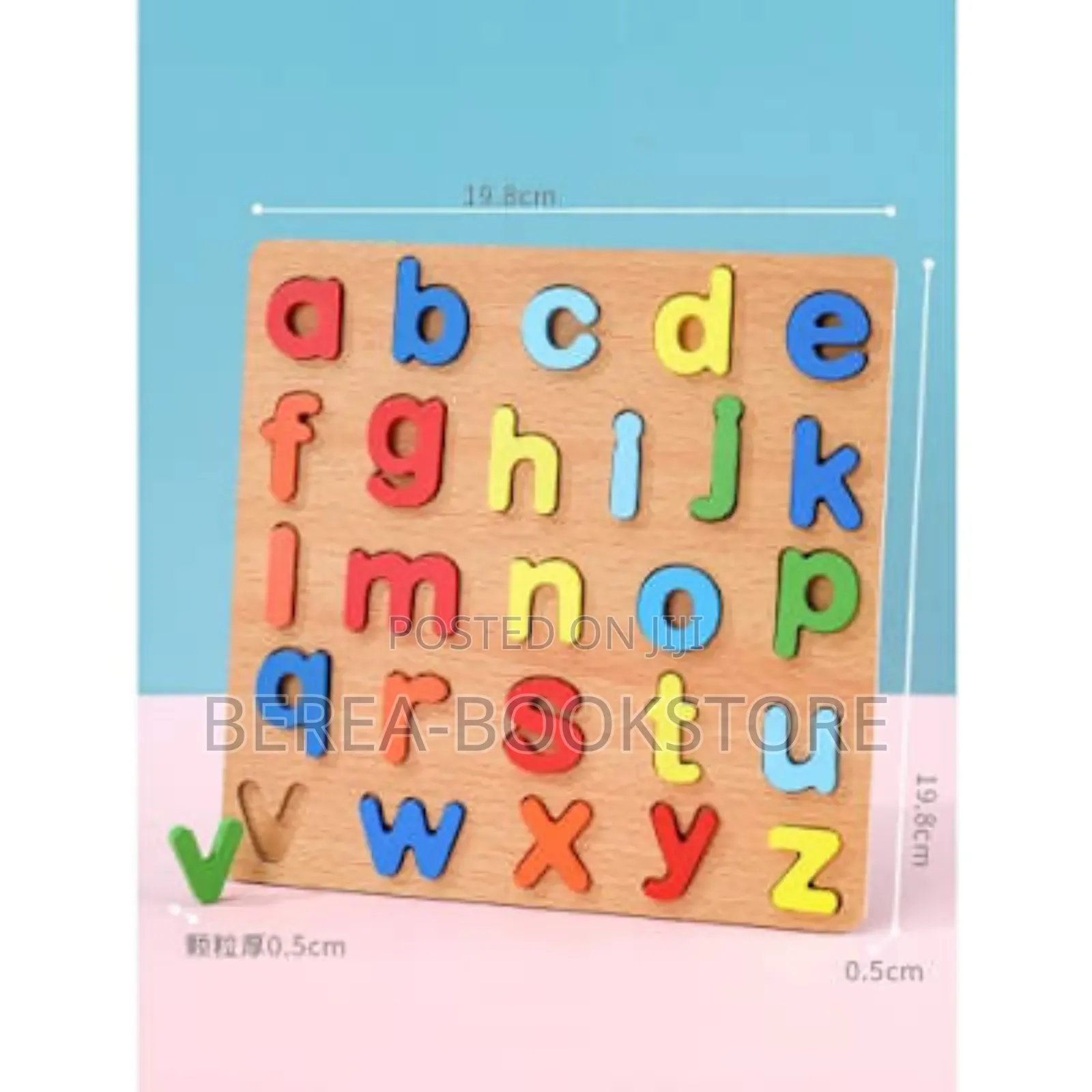 Montessori Wooden Upper Lowercase Alphabet, Shapes and Numbers Puzzl