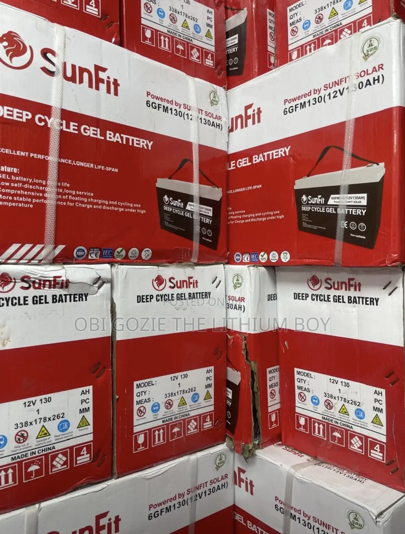120ah 12v Sunfit Solar Gel Battery Available In Stock.