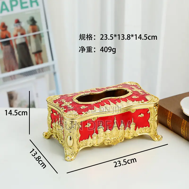Luxury European Blue Tissue Box