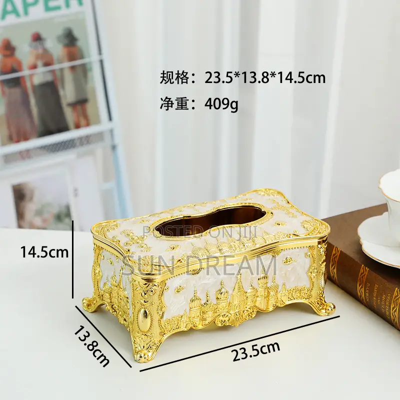 Luxury European Blue Tissue Box