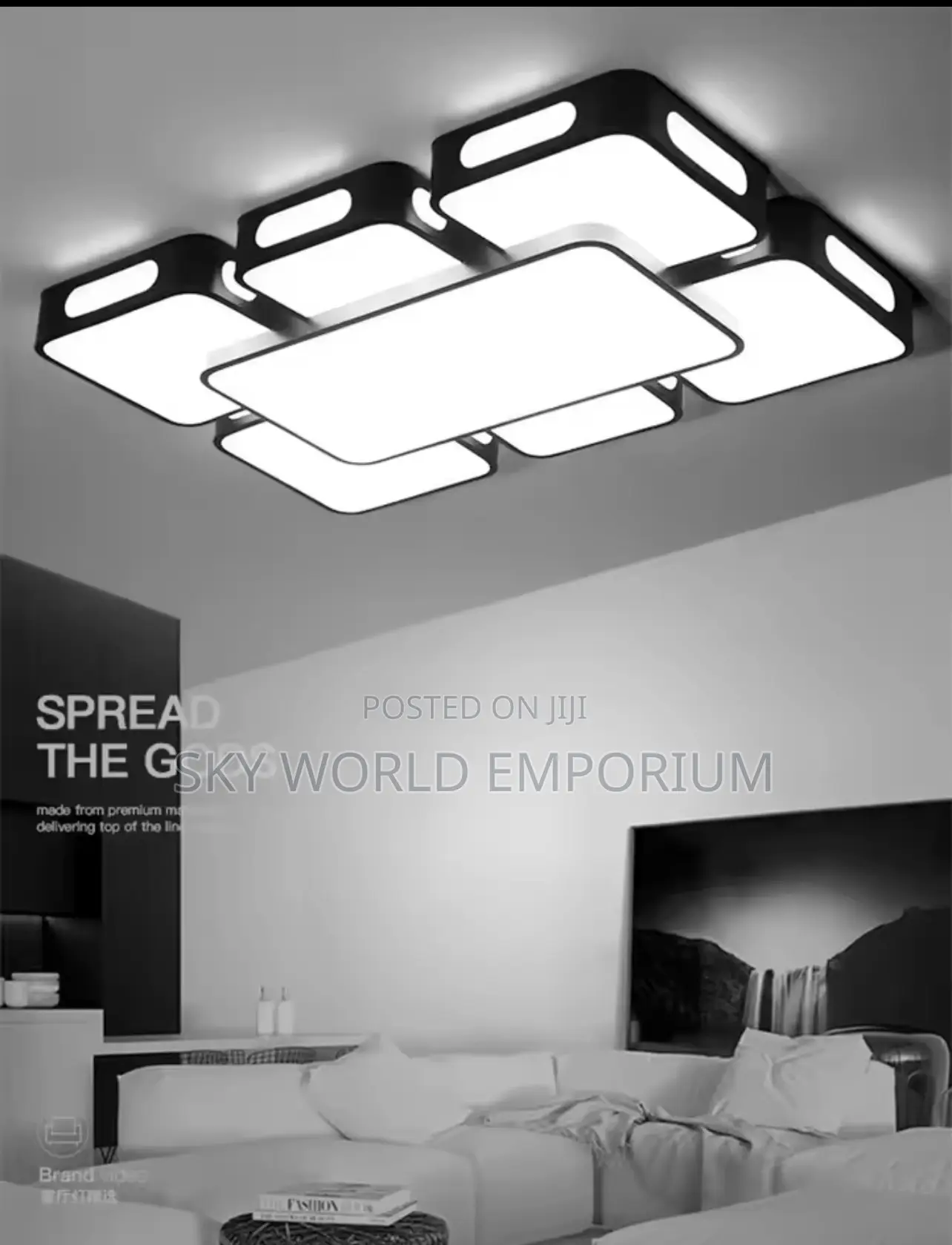 Nordic Led Ceiling Lamp Black Indoor Chandelier