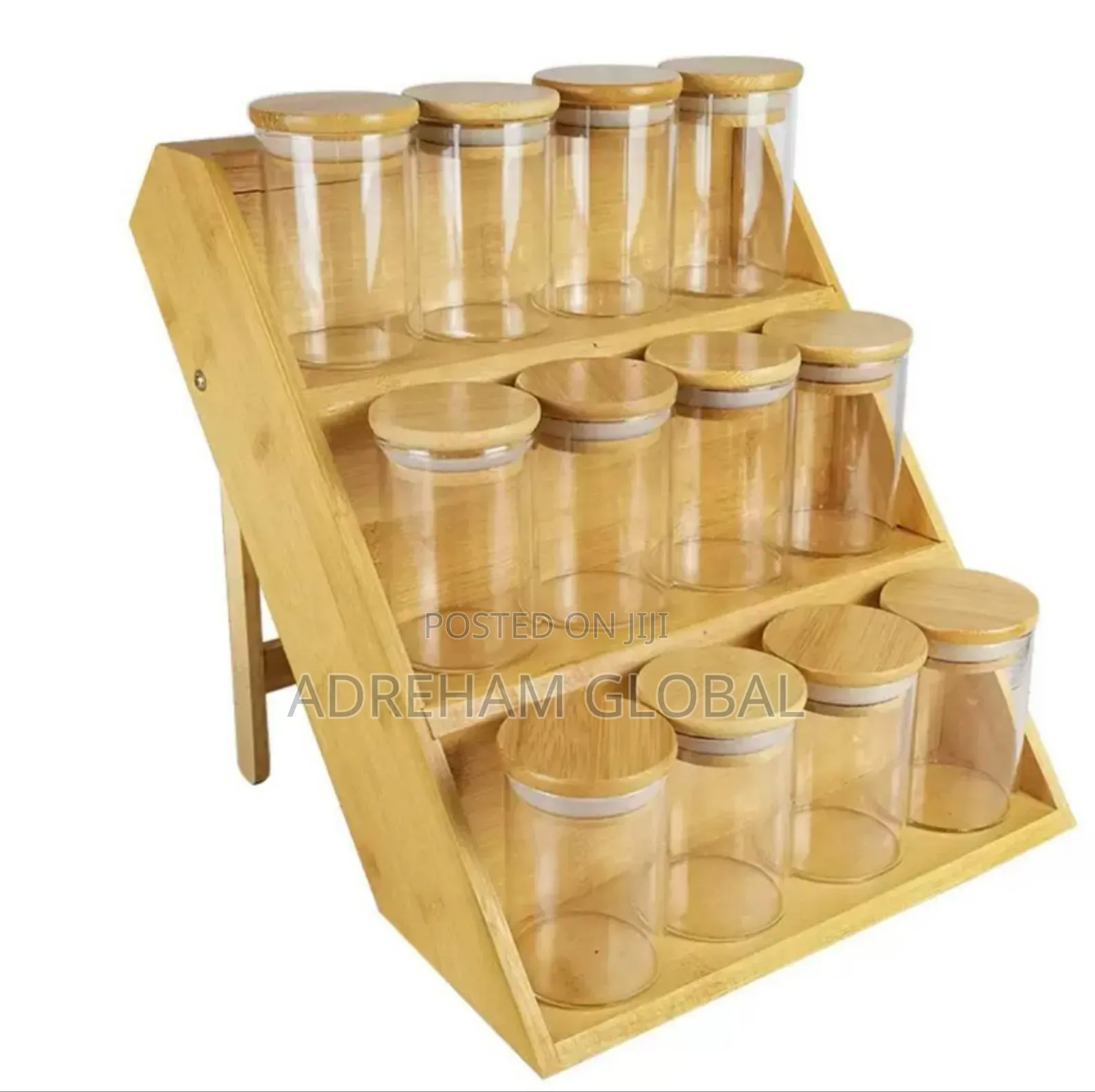 12pcs Spice Jar With 3 Tiers Stand