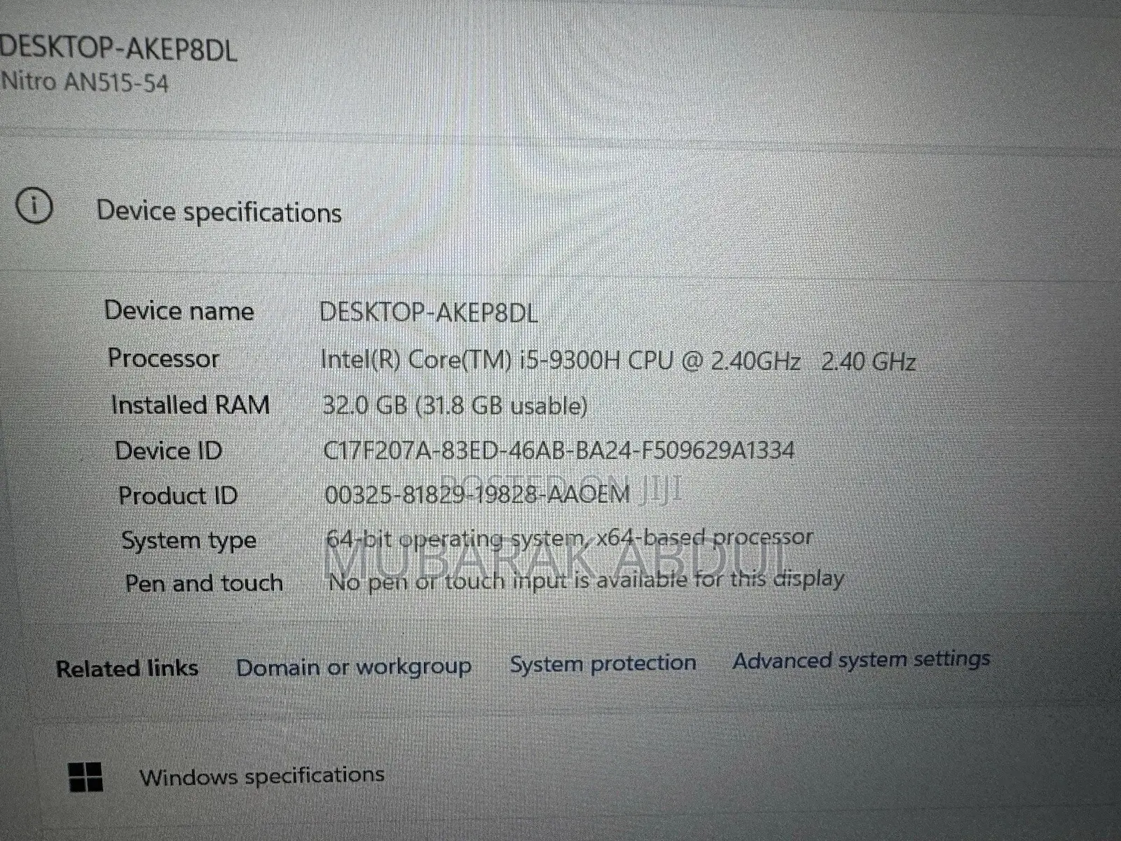Laptop Acer Nitro 5 32GB Nvidia SSD 512GB