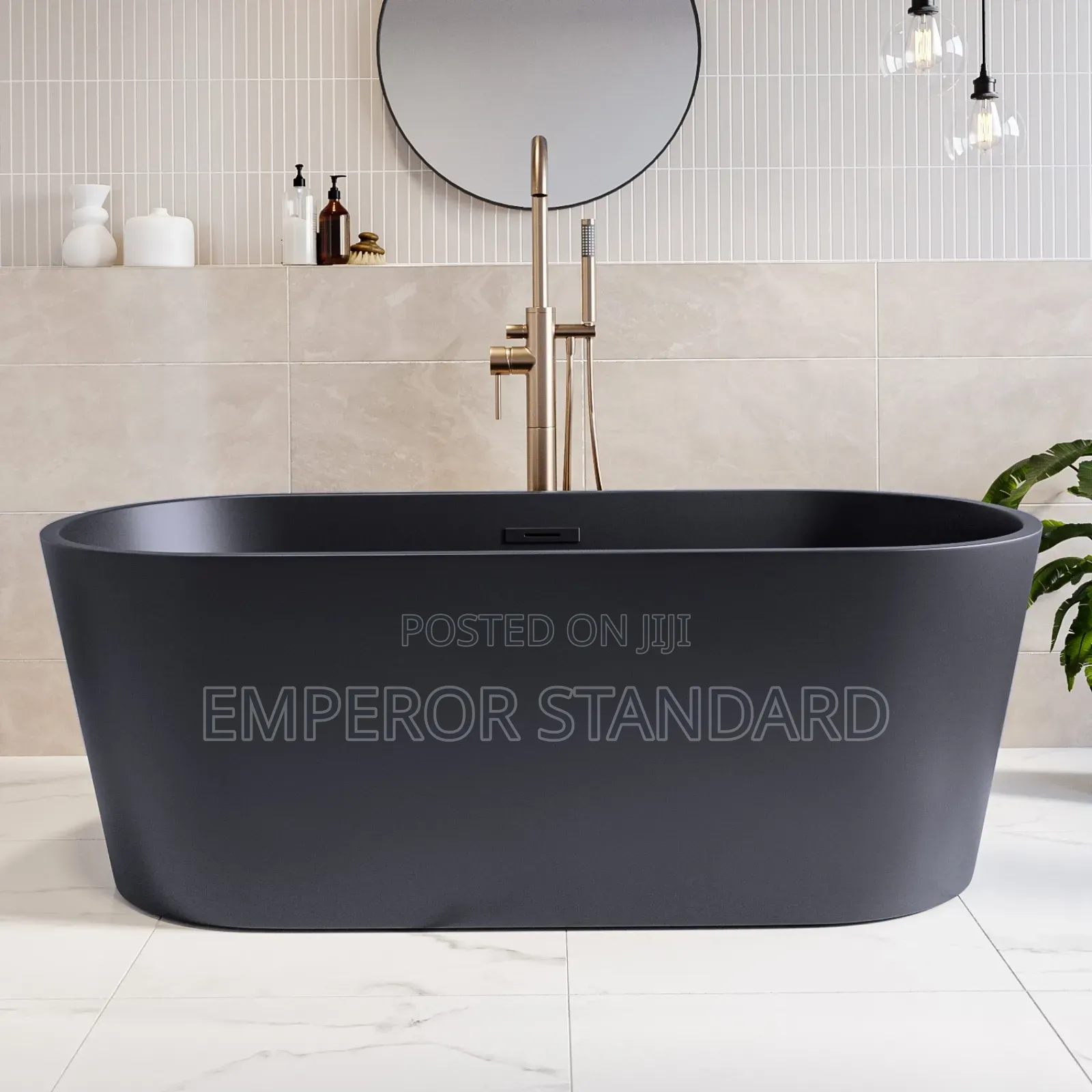 Matte Black Luxury Bathtub
