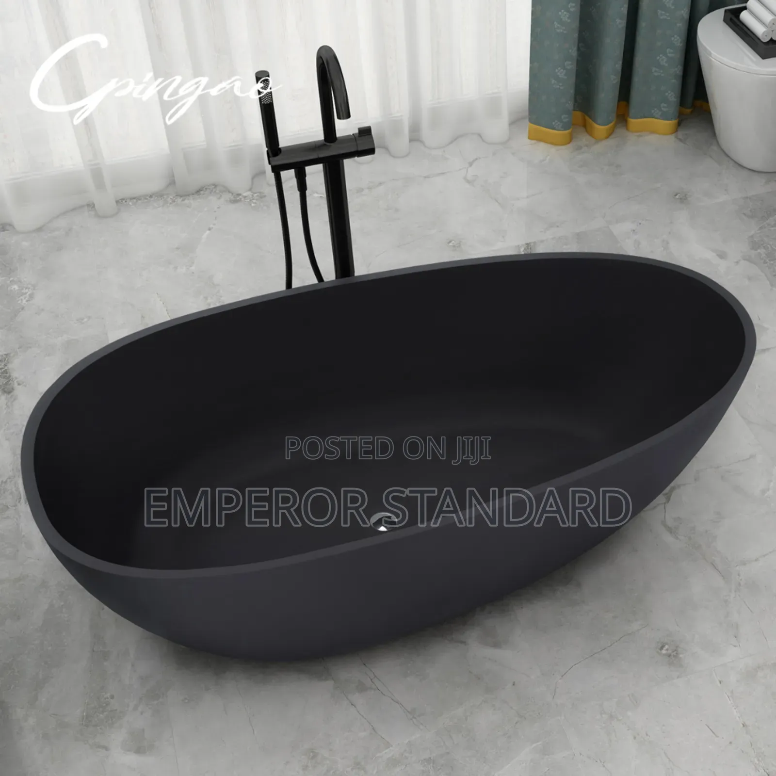 Black Freestanding Bathtub