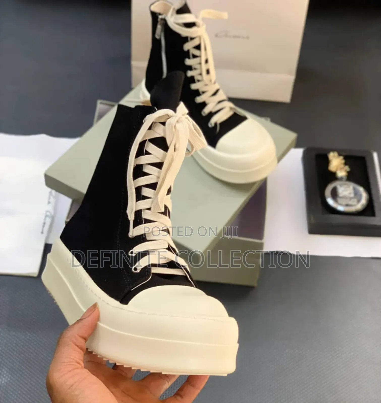 Rick Owen High Top Luxury Sneakers