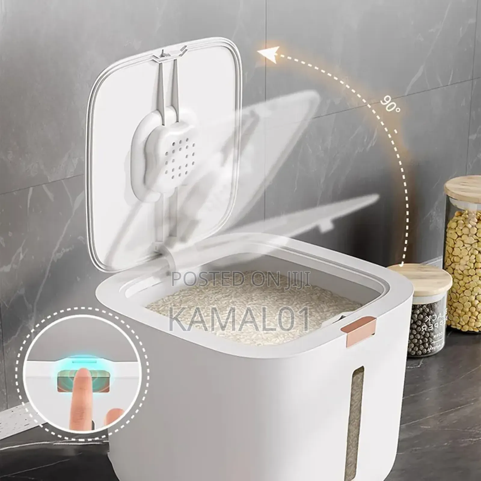 20kg Rice Dispenser Rice Storage Container With Transparent Window