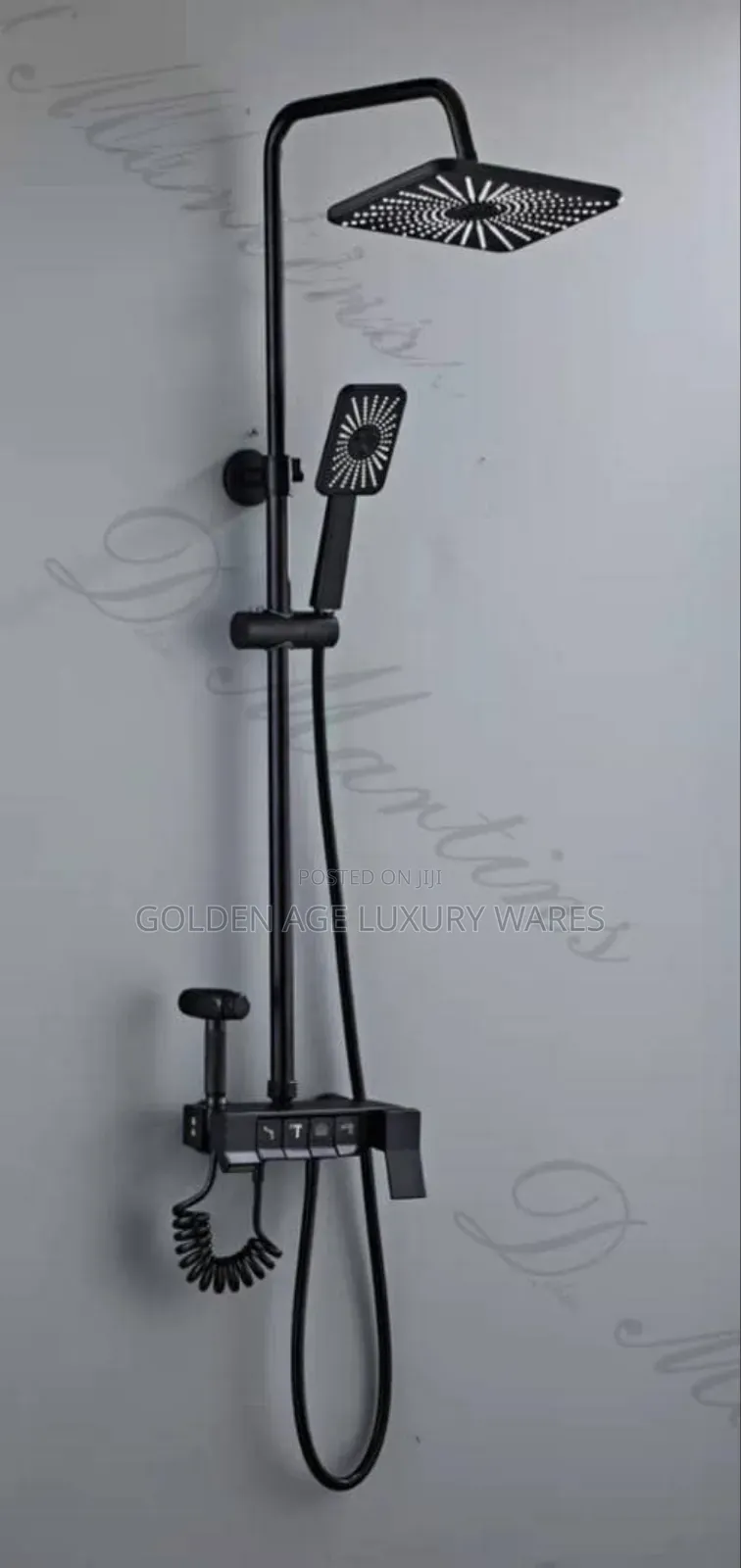 Quality Black Piano Shower With Bumbum Wash Hb23