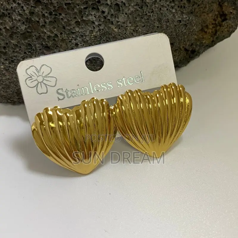 Fashion Jewelry Woman Stainless Steel Earrings Lady Golden Earrings