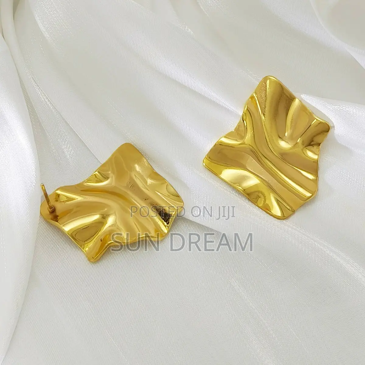 Fashion Jewelry Woman Stainless Steel Earrings Lady Golden Earrings