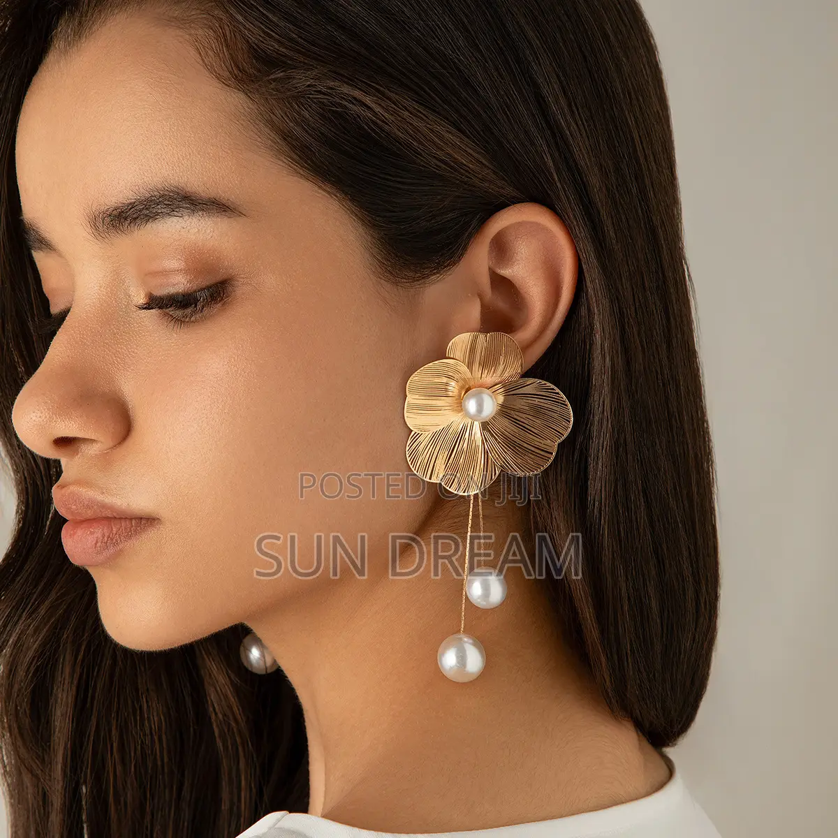 Lady Flower Earrings Silver Earrings Woman Gift