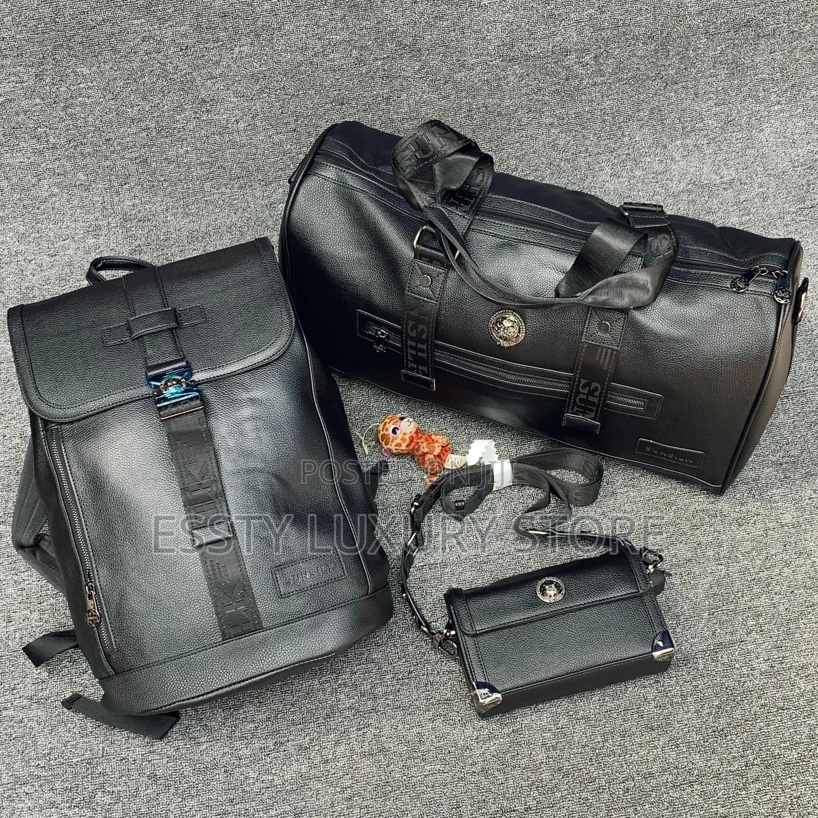 Quality Sunsilk Leather Backpack, Duffel Bag Cross Bag Combo