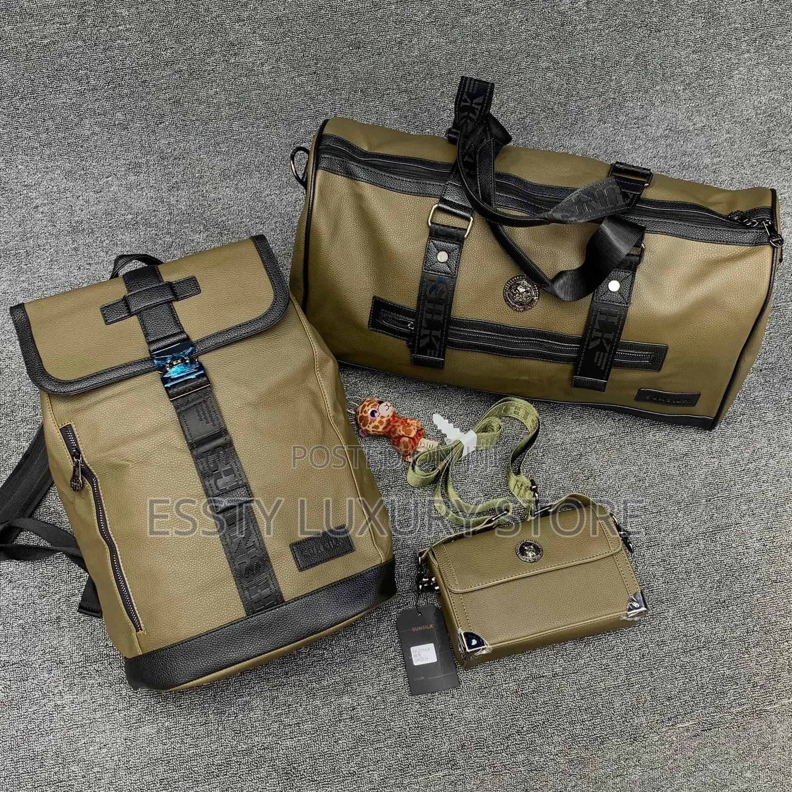 Quality Sunsilk Leather Backpack, Duffel Bag Cross Bag Combo