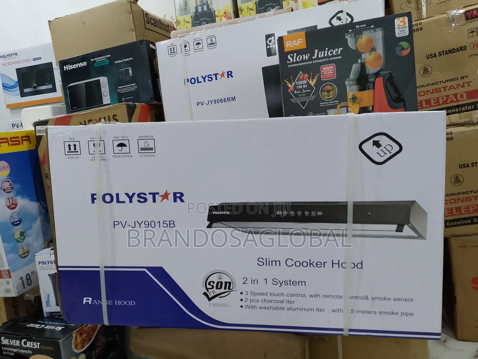 Polystar 90cm Cooker Hood – Elegant Stainless Steel