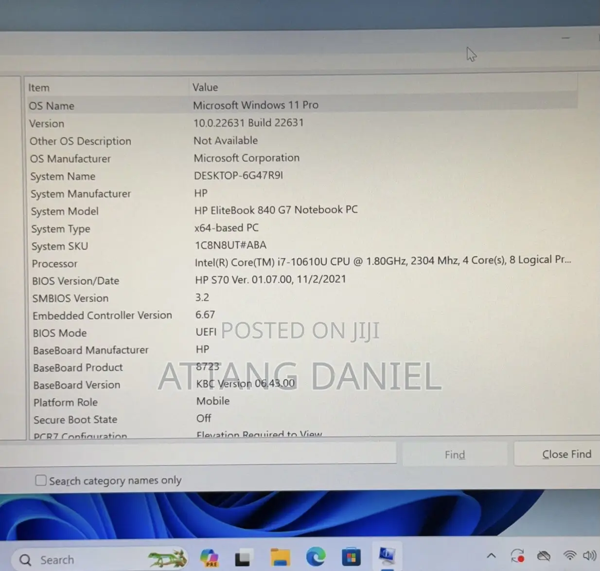 Laptop HP EliteBook 840 G7 16GB Intel Core I7 SSD 512GB